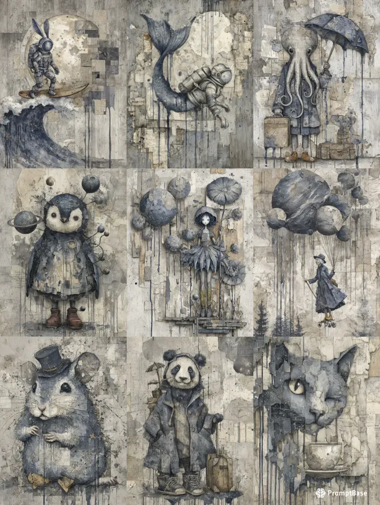 Spring Cosmic Mist Junk Journals