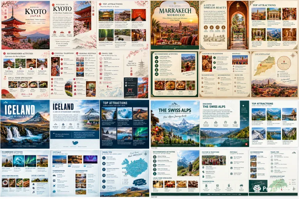 Professional Travel Destination Brochures