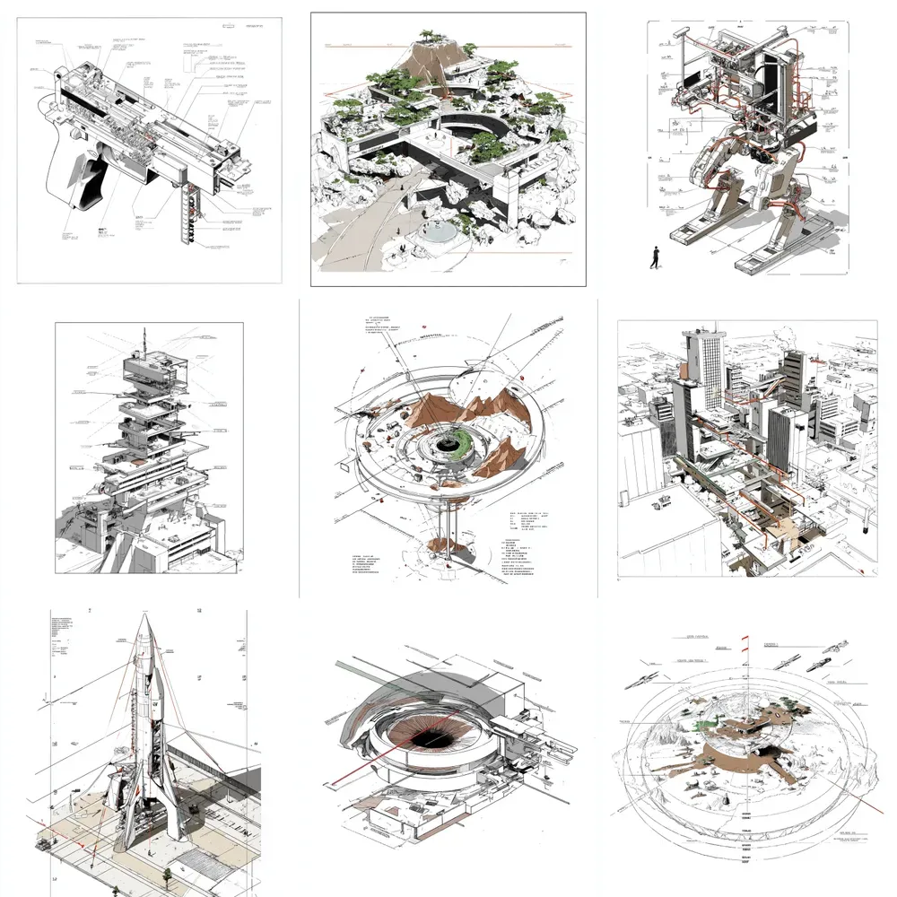 City Mech Megastructure Urban Blueprints