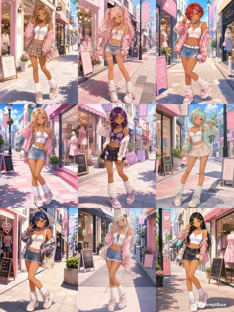 Japanese Gyaru Anime Character Makeovers