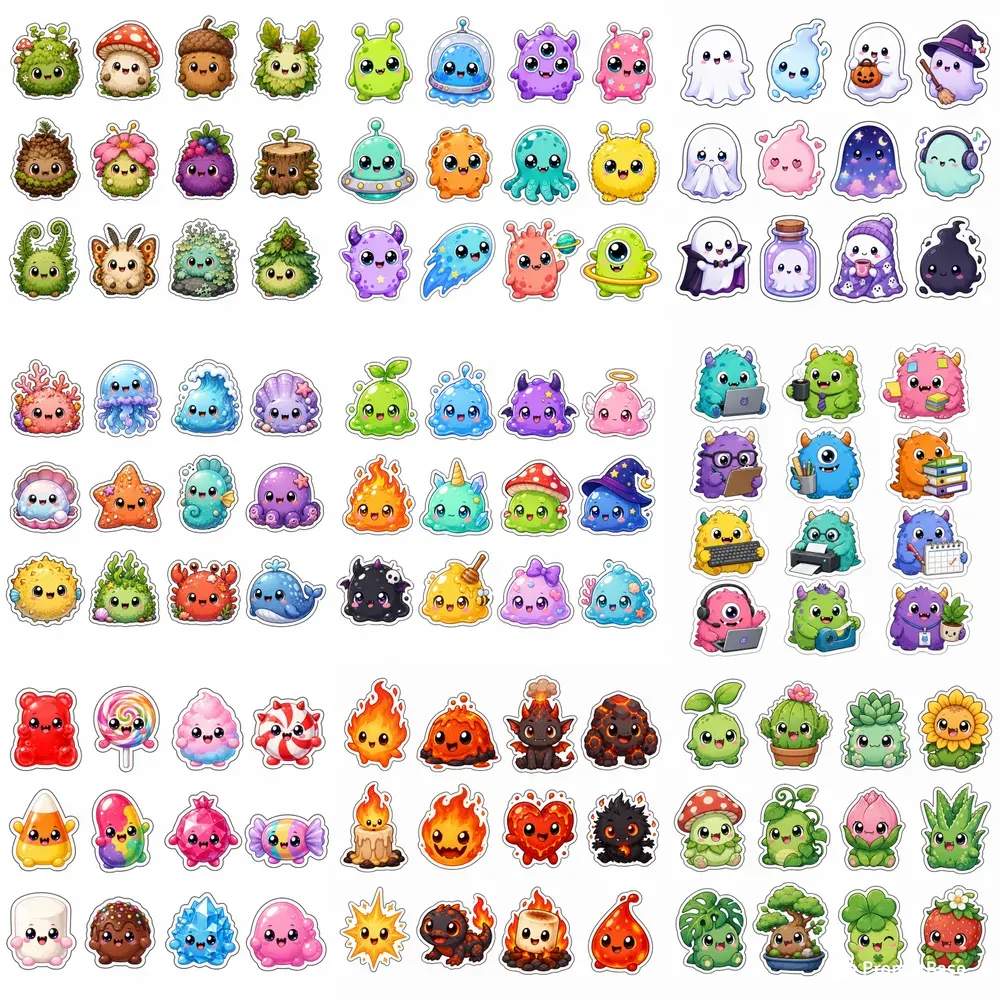 Cute Monster Sticker Sheets