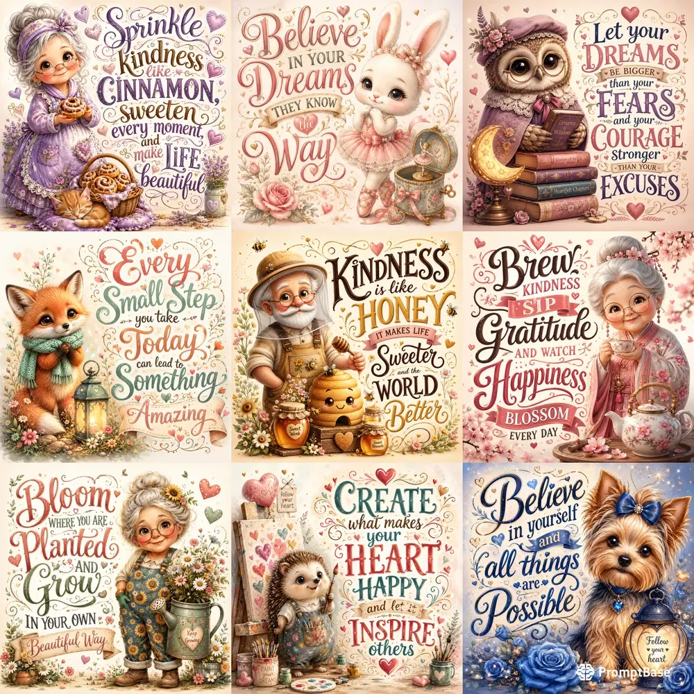 Whimsical Hug Quote Posters