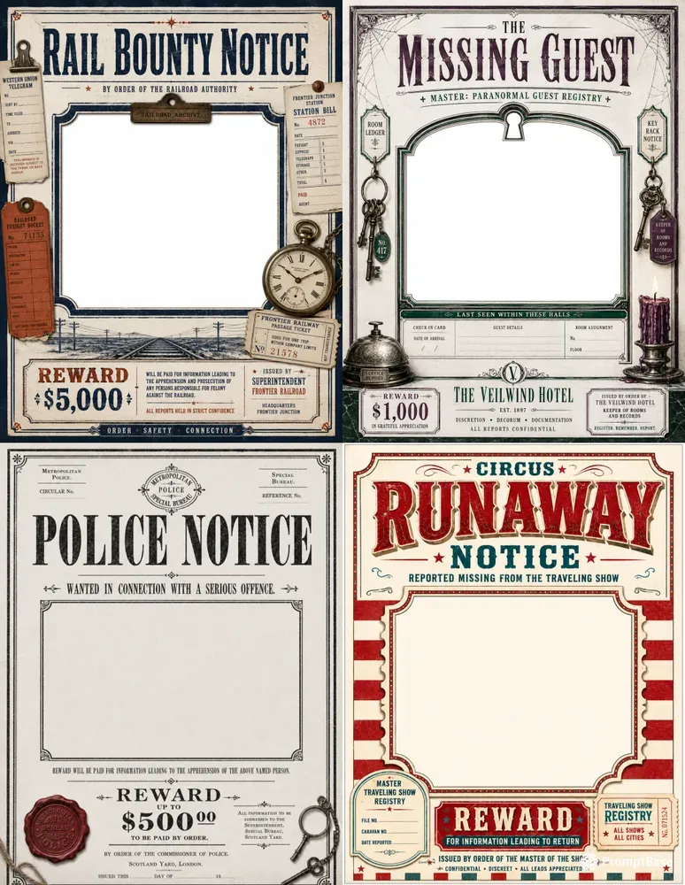 Western Wanted Poster Printables