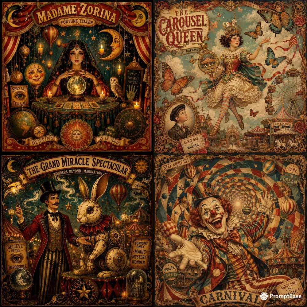 Retro Carnival Dreamscapes