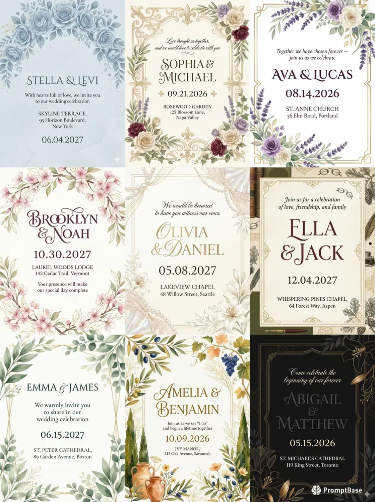 Customized Wedding Invitation Cards