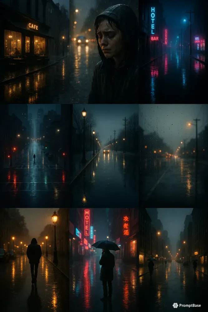 Dramatic Rainy Street Scenes