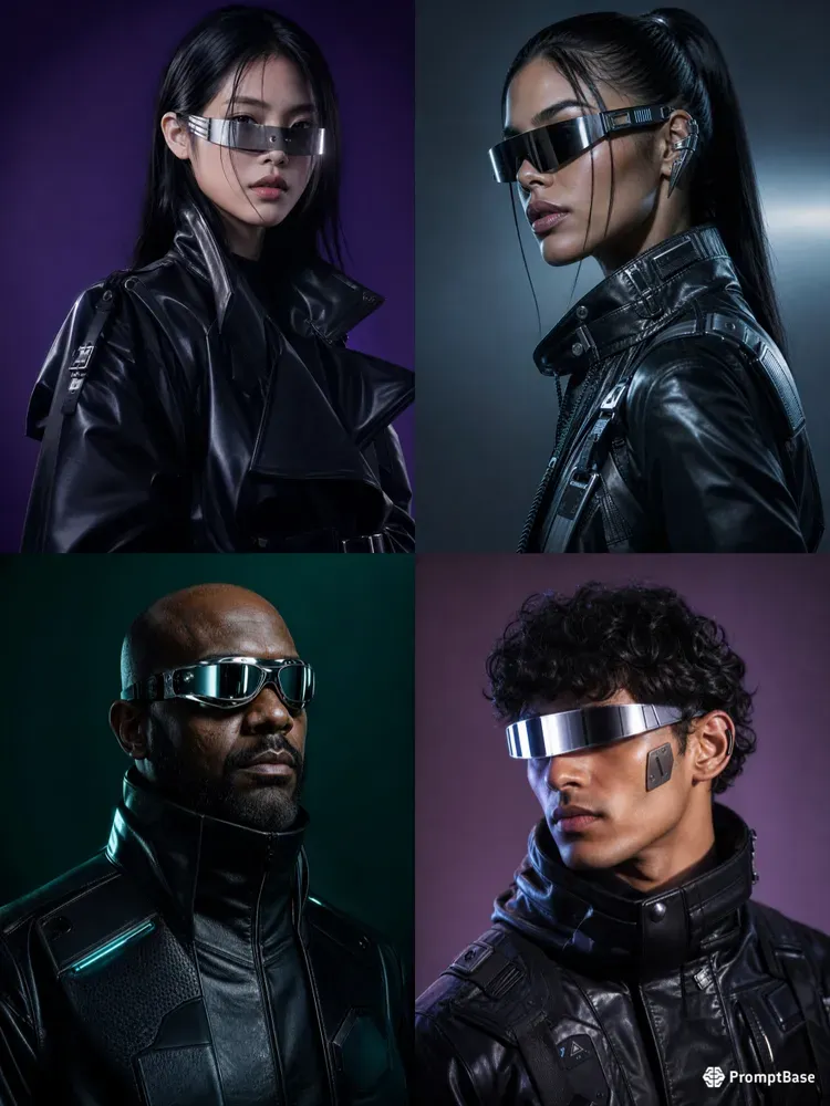 Futuristic Cyberpunk Editorial Portraits