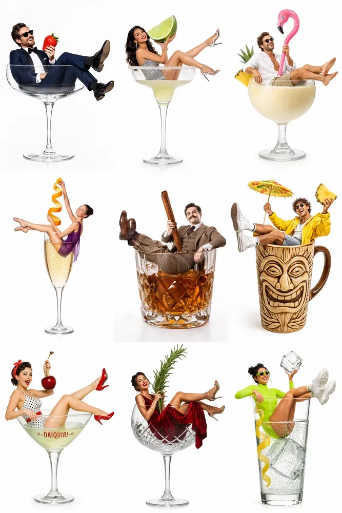 Surreal Giant Cocktail Portraits