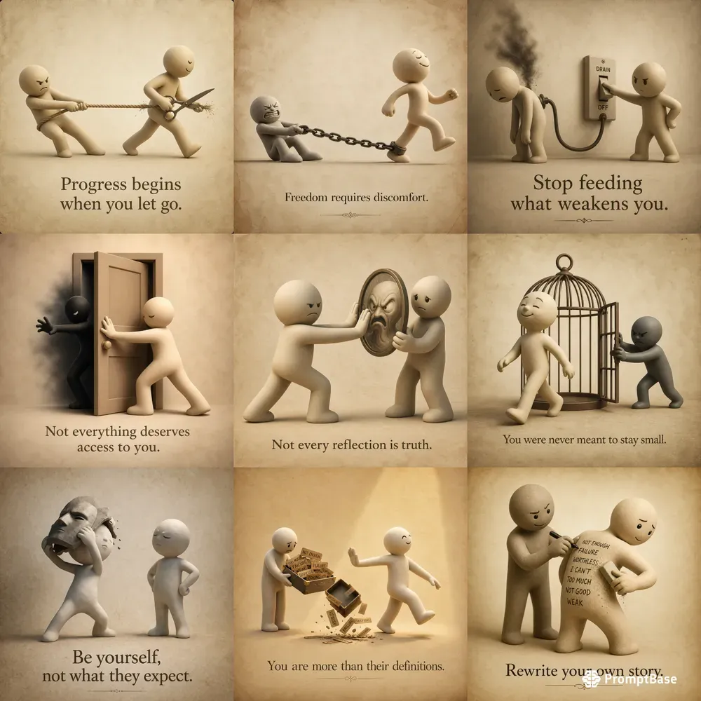 Minimal Life Lesson Visual Metaphors