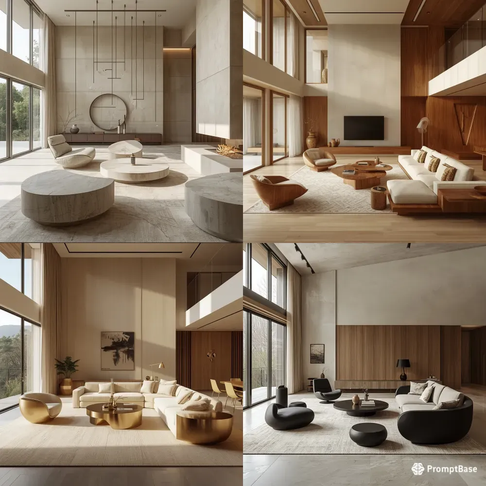 Organic Minimalist Luxury Interior Prompts