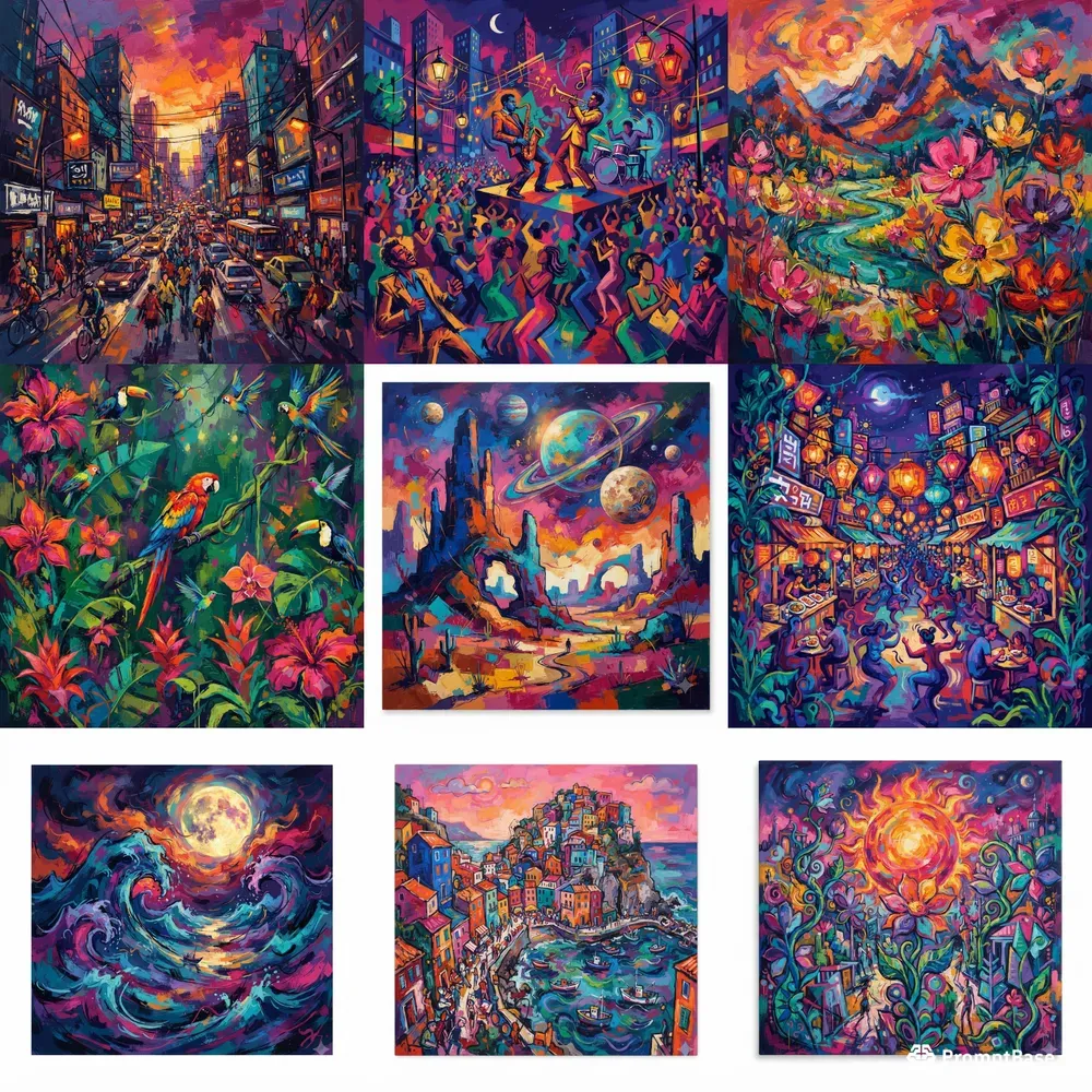 Colorful Expressionist Graphic Posters