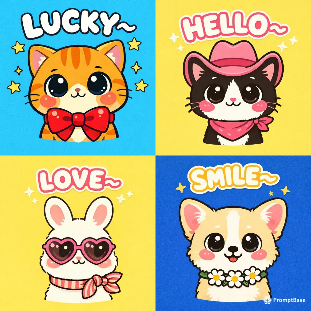 Kawaii Bigeye Pet Stickers