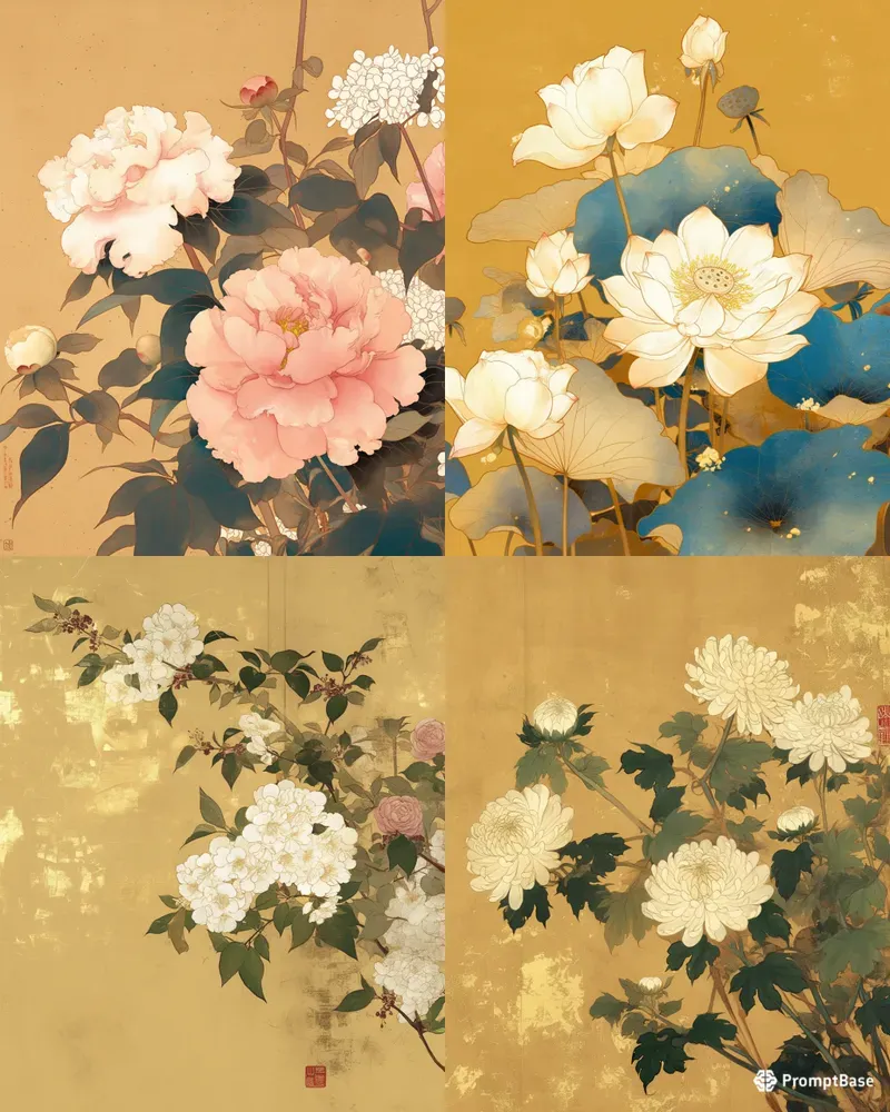 Gongbi Floral Heavycolors