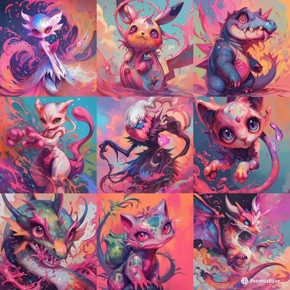 Pokemon Dynamic Fantasy Art
