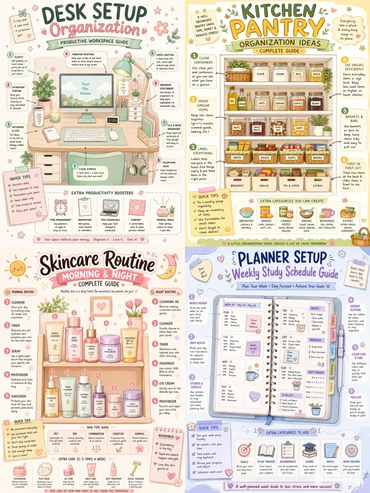 Pastel Visual Organization Infographics