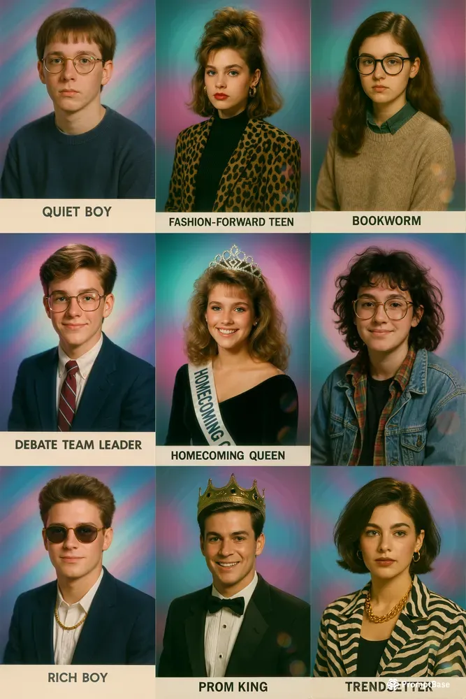 90s Yearbook Glam  Portraits