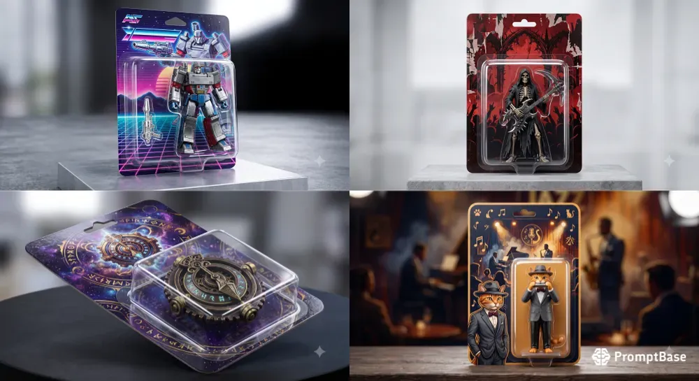 Retro Action Figure Packagings