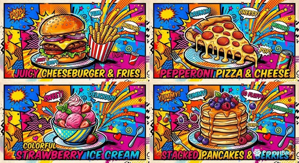 Food Pop Art Compositions