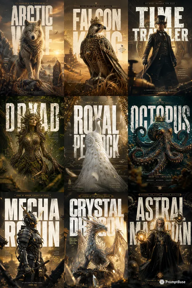 Cinematic Editorial Character Posters