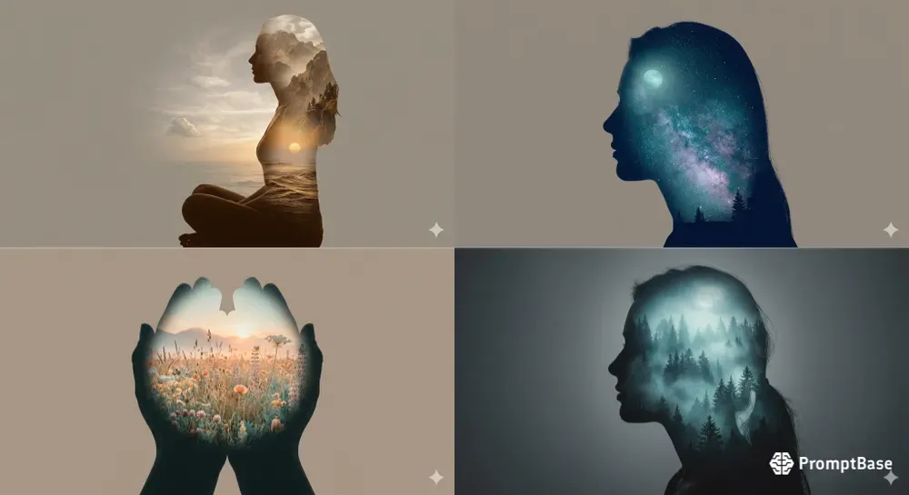 Nature Within Double Exposure Landscapes