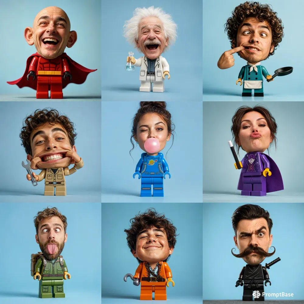 Surreal Lego Head Portraits