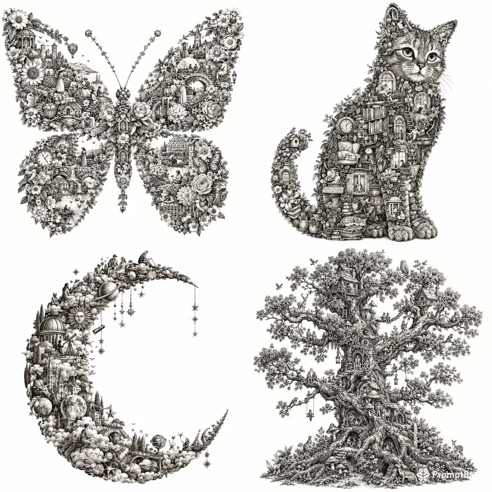 Hidden World Silhouette Art