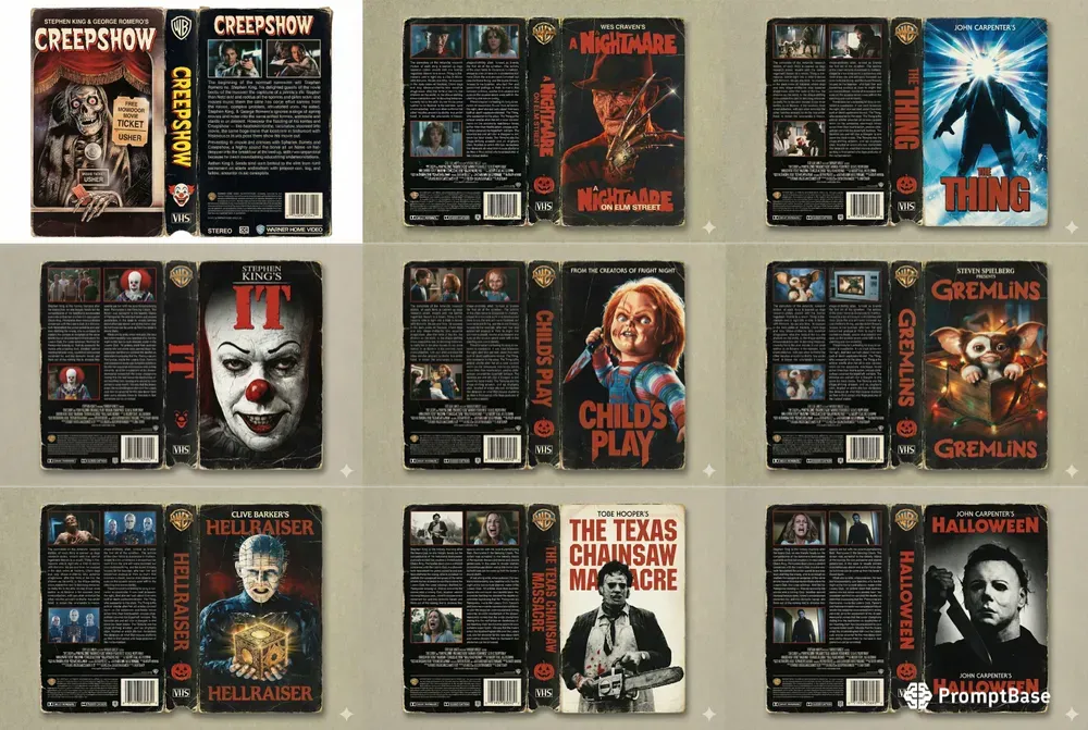 1990 Horror Movie VHS Covers