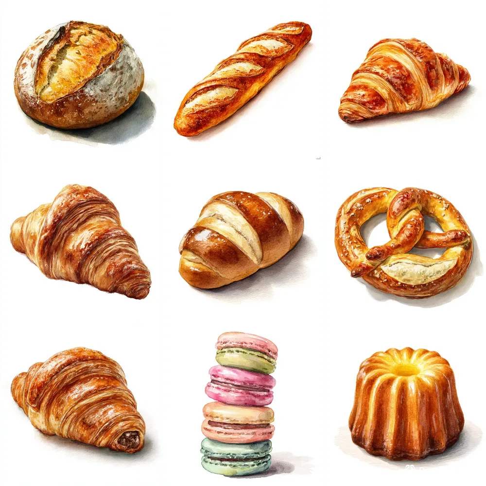 European Bakery Clipart Collections