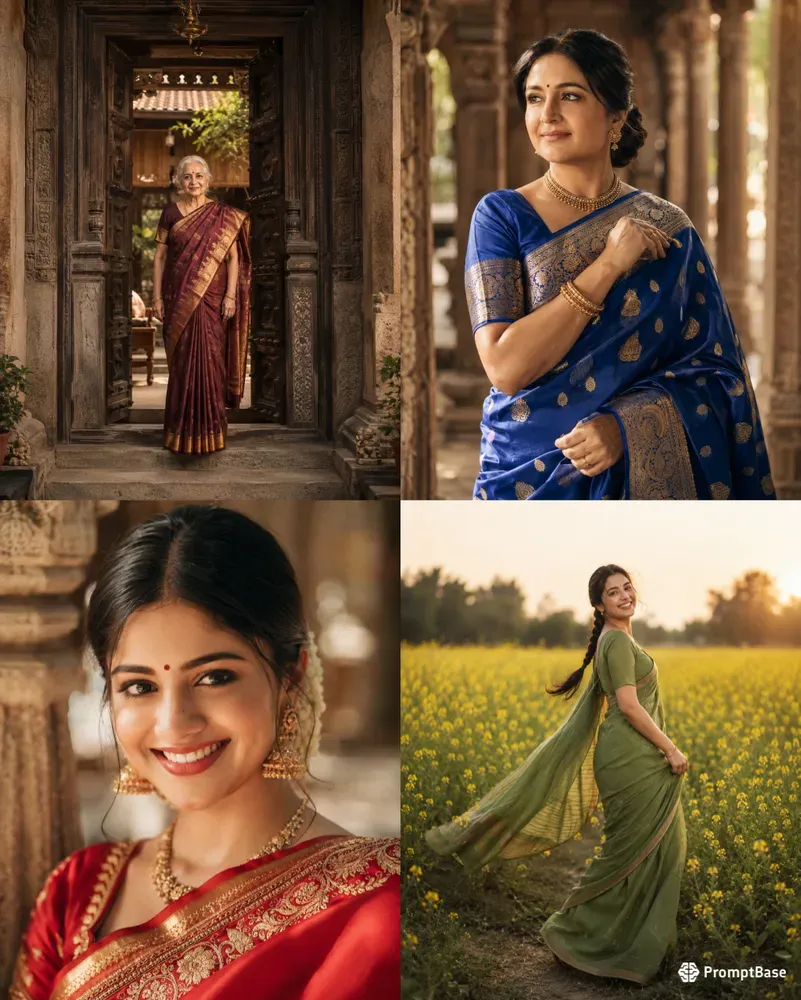 Traditional Saree Portrait Photography