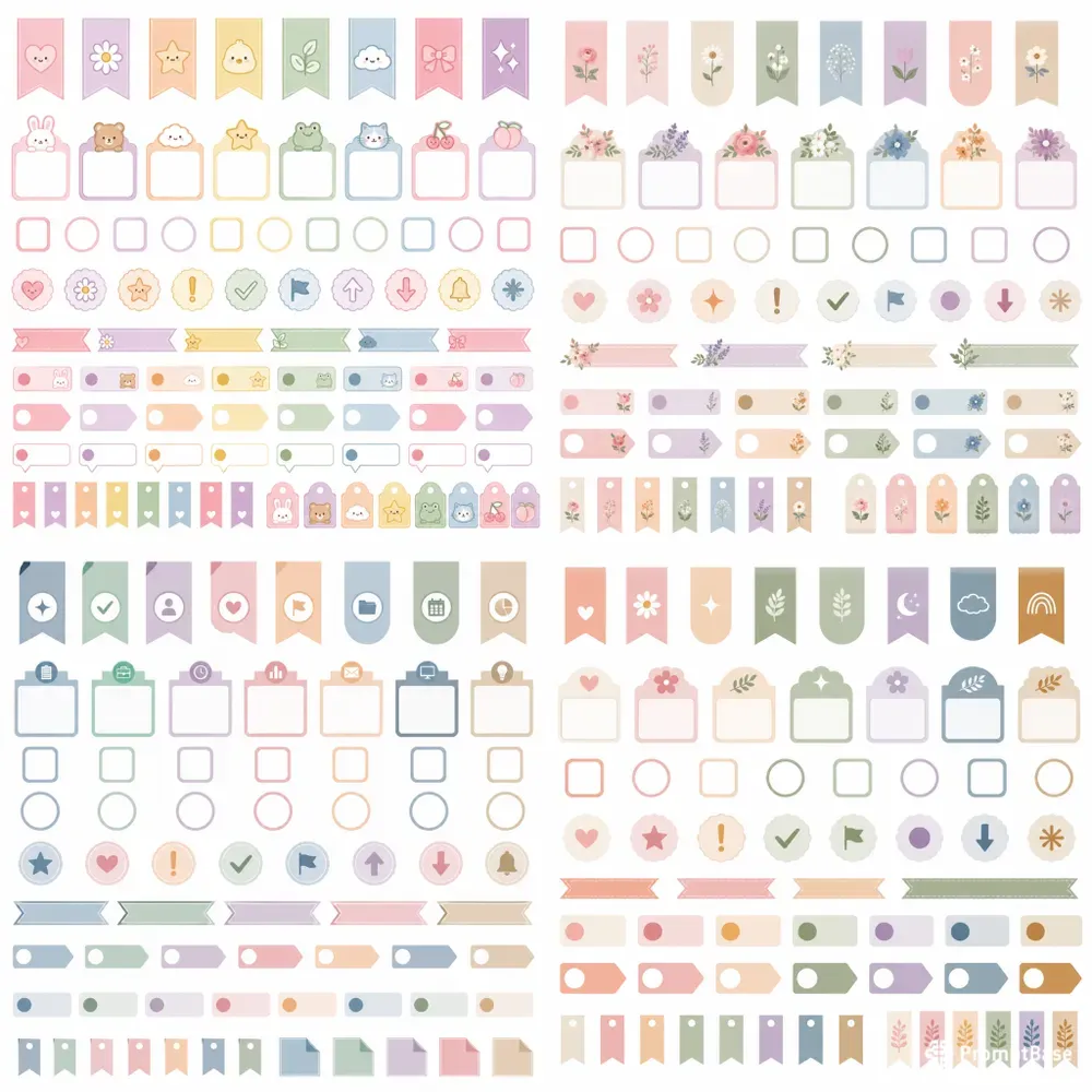 Aesthetic Todo Clipart Pack Stickers