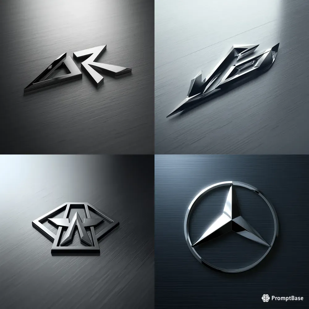 Premium Metallic 3D Logos