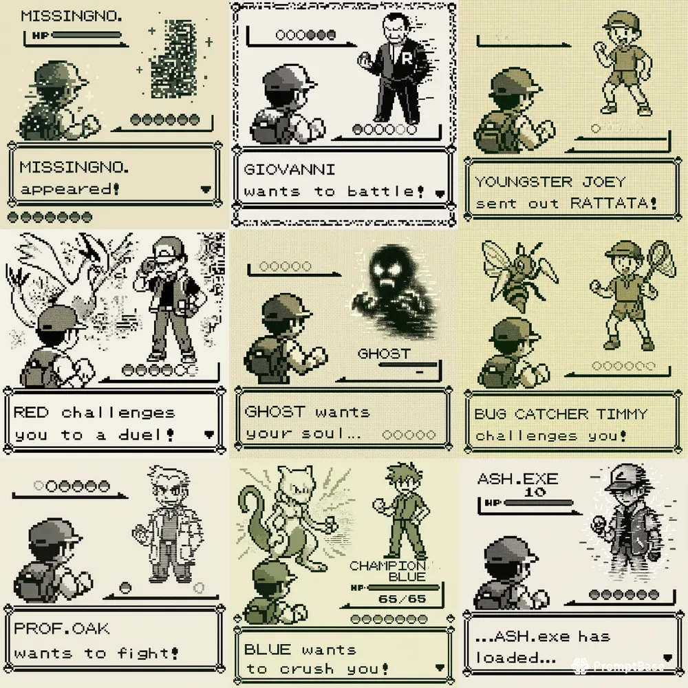 Pokemon 8bit Game Boy Style Battles
