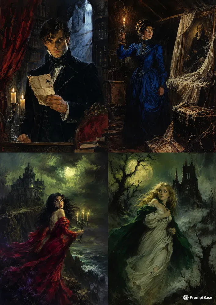 Vintage Gothic Romance Book Cover Masters