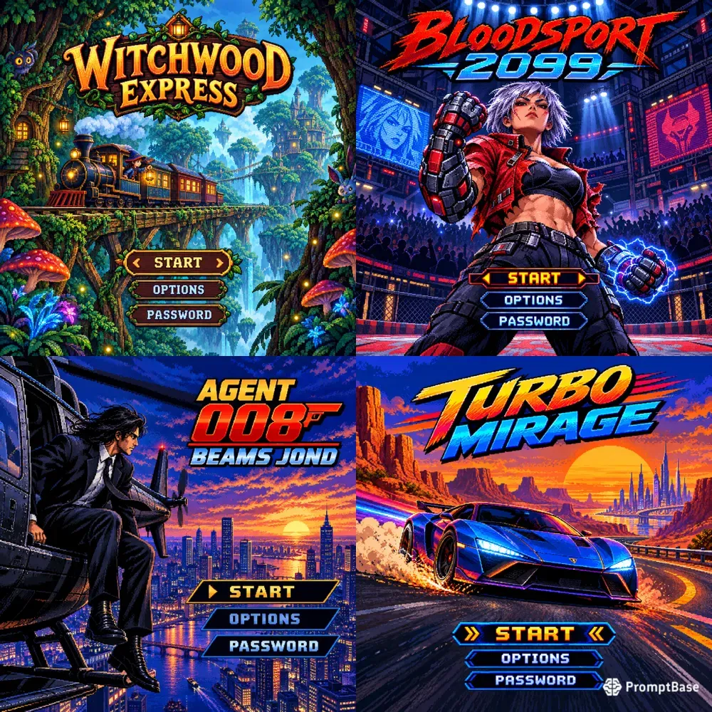 Retro Game Menu Creator