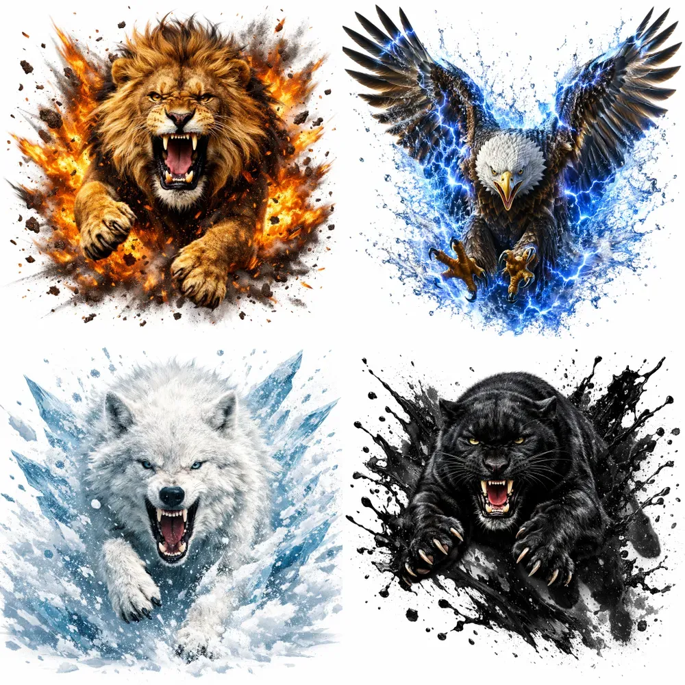 Elemental Animal Splash Art