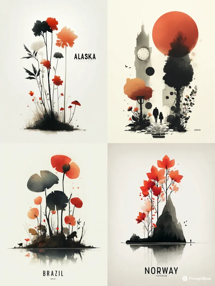 Ink Travel Poster Packs