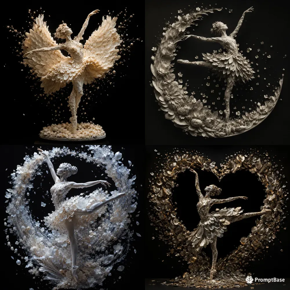 Surreal Petal Ballerina Art