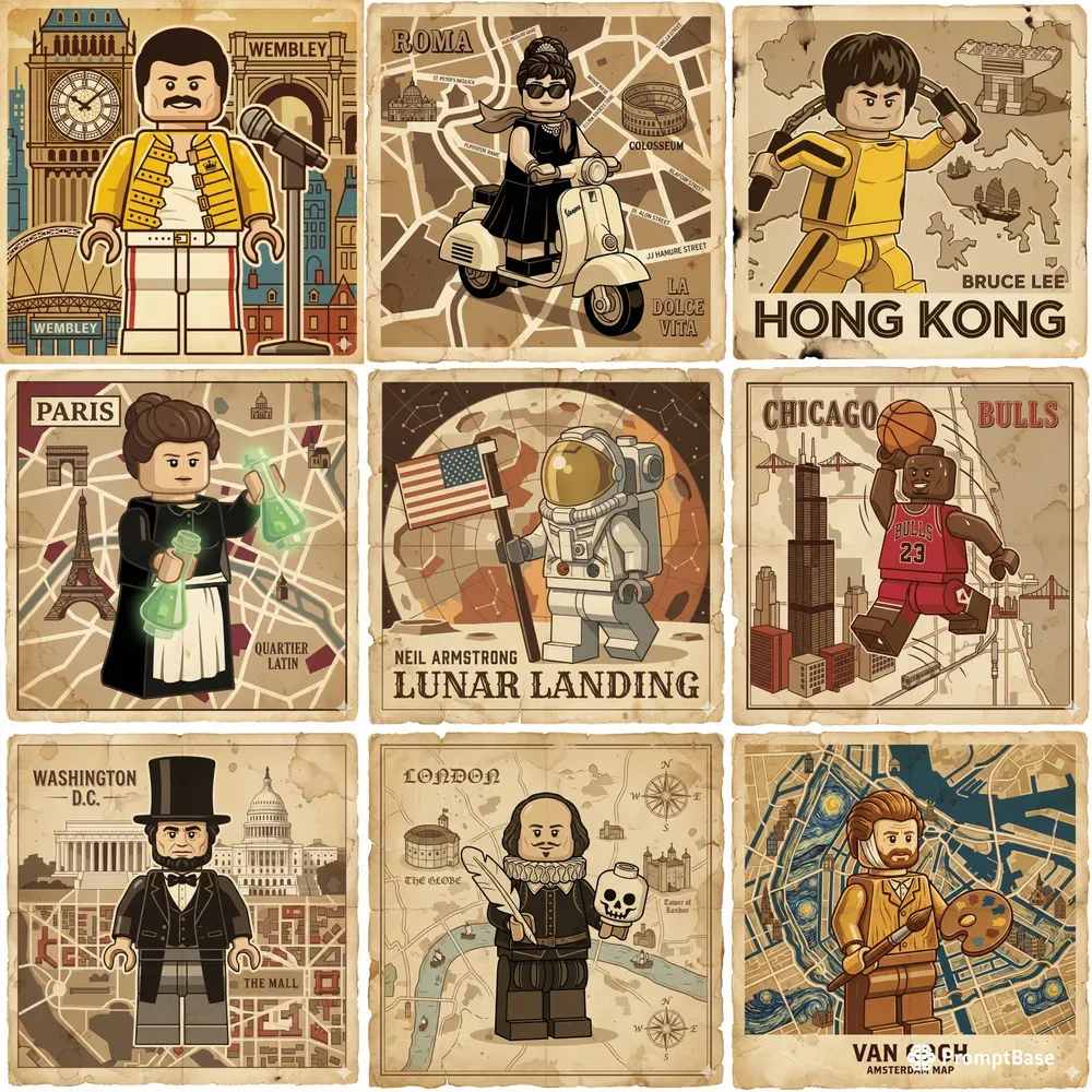 Vintage Lego City Icons