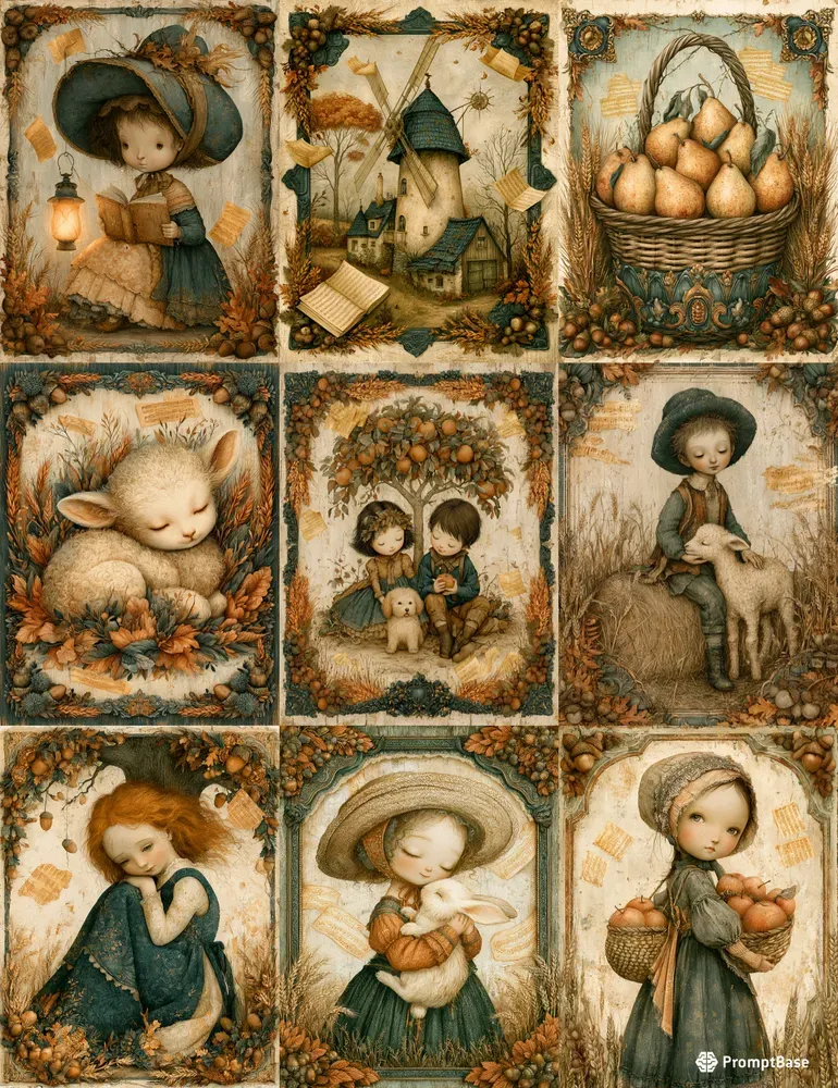 Vintage Autumn Countryside Junk Journals