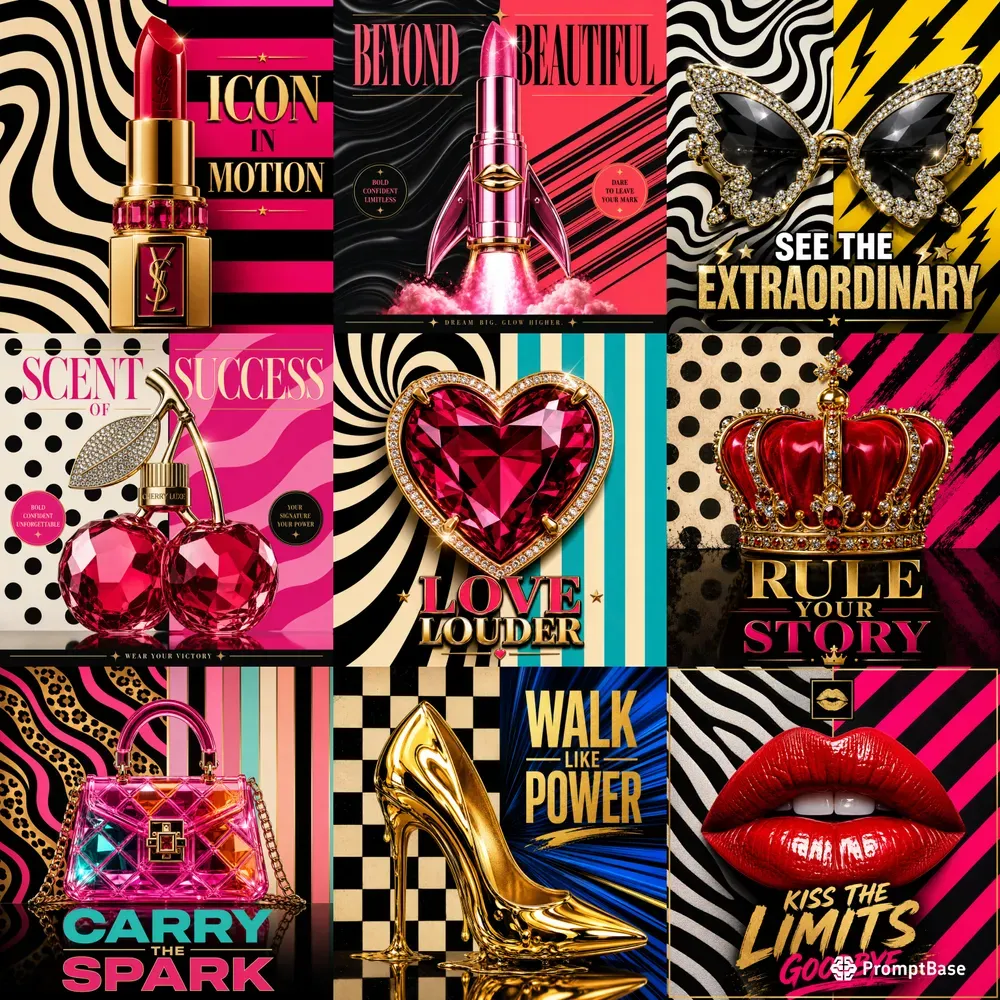 Luxury Popart Fashion Poster Sets