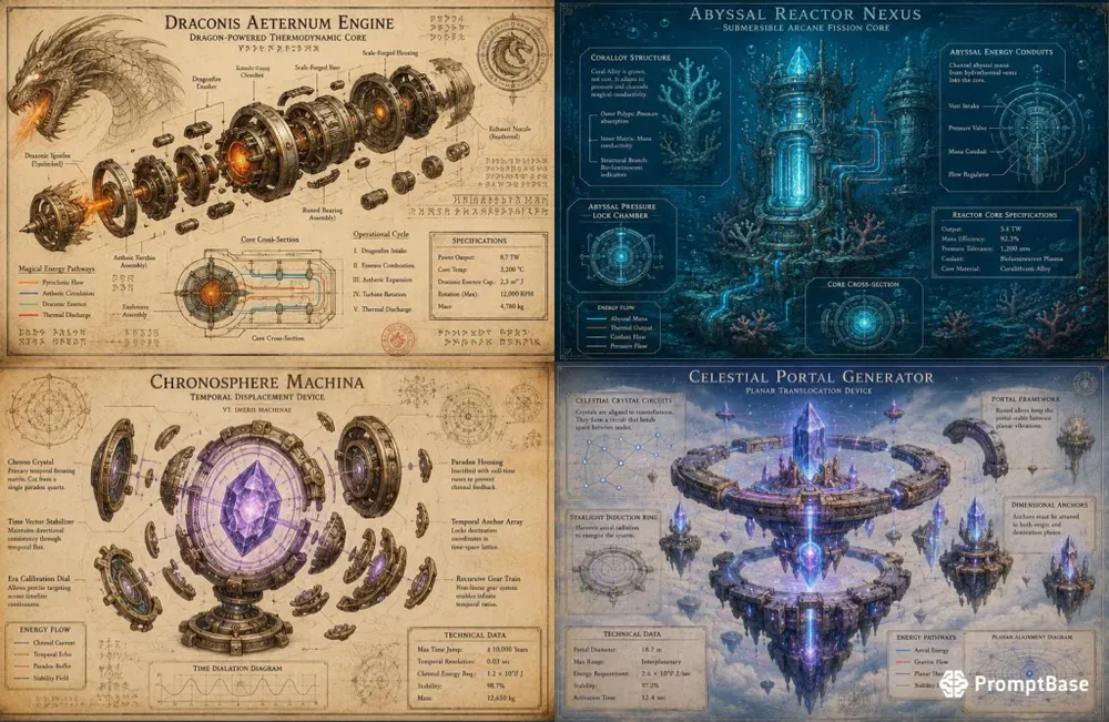 Fantasy Machine Blueprints Generator