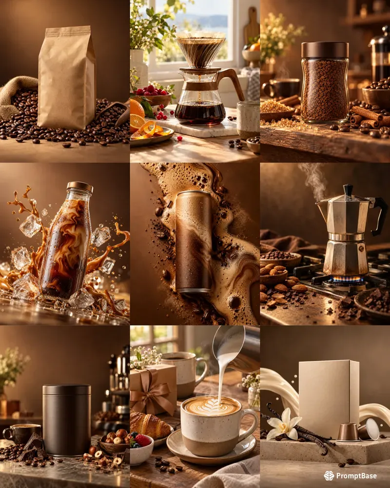 Coffee Product Advertising Scenes