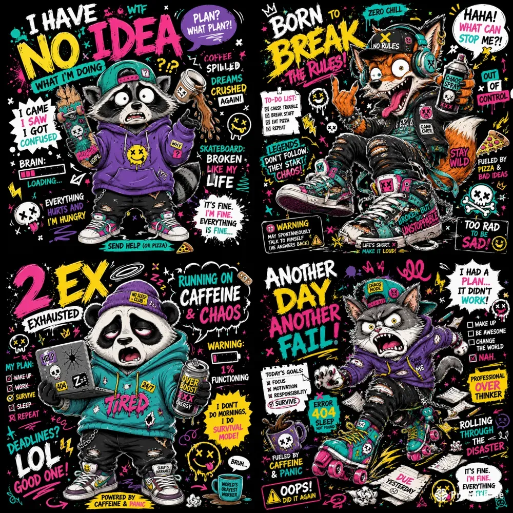 Chaos Cartoon Mascot Designs