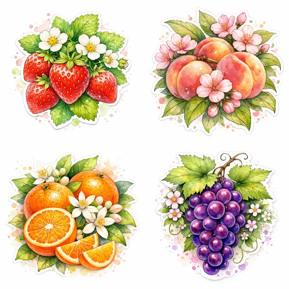Floral Fruit Sticker Designs