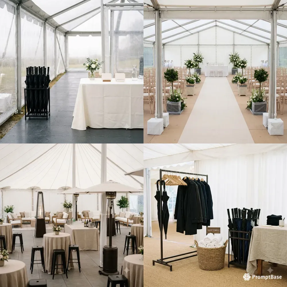 Wedding Rain Plan Setup Photo Builders