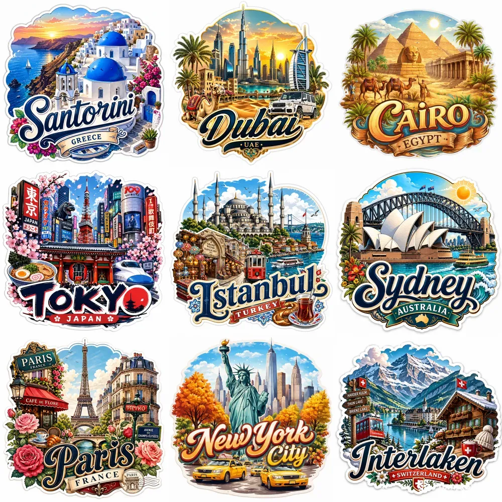 Vintage Travel Sticker Sets