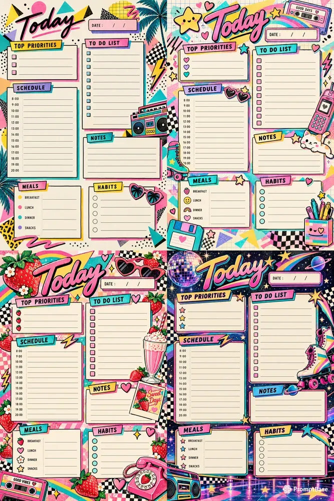 80s Retro Planner Architect