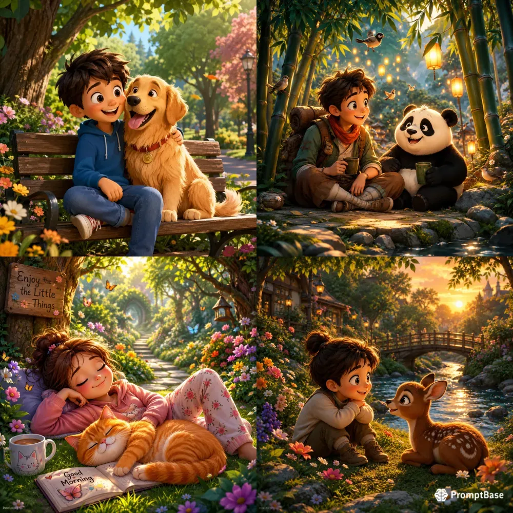 Cartoon Friendship Moments