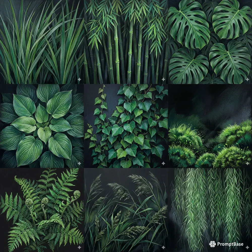 Nocturnal Botanical Pastel Illustrations