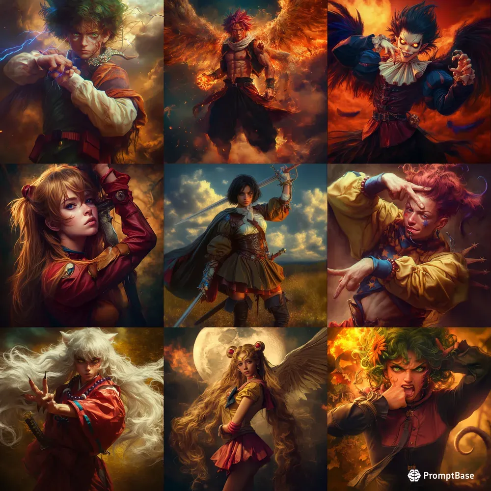 Anime Heroic Dynamic Art